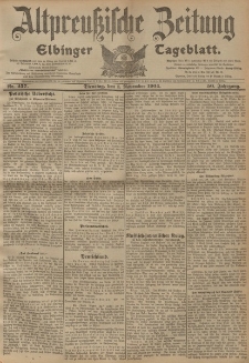 Altpreussische Zeitung, Nr. 257 Dienstag 1 November 1904, 56. Jahrgang