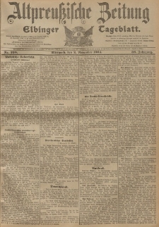 Altpreussische Zeitung, Nr. 258 Mittwoch 2 November 1904, 56. Jahrgang