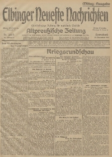 Elbinger Neueste Nachrichten, Nr. 326 Sonnabend 28 November 1914 66. Jahrgang