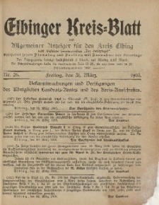 Kreis-Blatt des Königlich Preußischen Landraths-Amtes zu Elbing, Nr. 26 Freitag 31 März 1905