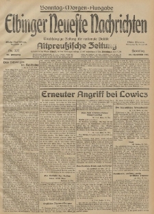 Elbinger Neueste Nachrichten, Nr. 327 Sonntag 29 November 1914 66. Jahrgang