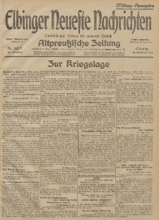Elbinger Neueste Nachrichten, Nr. 328 Montag 30 November 1914 66. Jahrgang