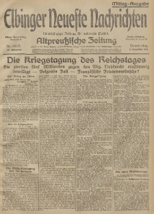 Elbinger Neueste Nachrichten, Nr. 331 Donnerstag 3 Dezember 1914 66. Jahrgang