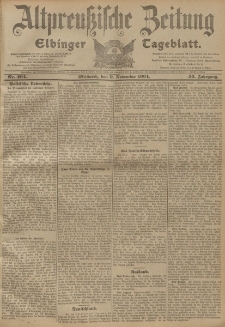 Altpreussische Zeitung, Nr. 264 Mittwoch 9 November 1904, 56. Jahrgang