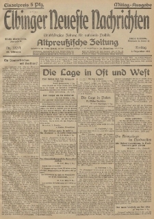 Elbinger Neueste Nachrichten, Nr. 332 Freitag 4 Dezember 1914 66. Jahrgang