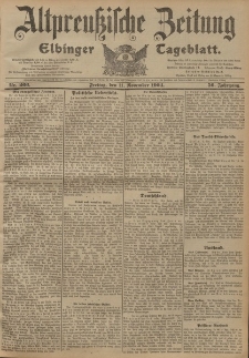 Altpreussische Zeitung, Nr. 266 Feitag 11 November 1904, 56. Jahrgang
