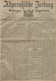 Altpreussische Zeitung, Nr. 271 Freitag 18 November 1904, 56. Jahrgang