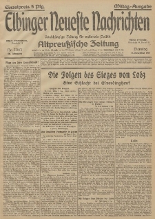 Elbinger Neueste Nachrichten, Nr. 336 Dienstag 8 Dezember 1914 66. Jahrgang