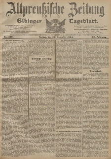Altpreussische Zeitung, Nr. 277 Freitag 25 November 1904, 56. Jahrgang