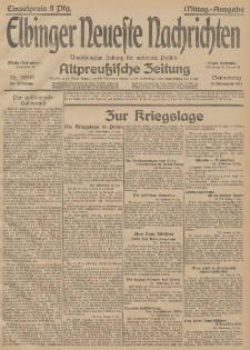 Elbinger Neueste Nachrichten, Nr. 338 Donnerstag 10 Dezember 1914 66. Jahrgang