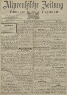 Altpreussische Zeitung, Nr. 283 Freitag 2 Dezember 1904, 56. Jahrgang