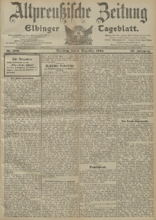 Altpreussische Zeitung, Nr. 286 Dienstag 6 Dezember 1904, 56. Jahrgang