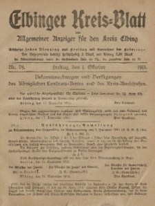 Kreis-Blatt des Königlich Preußischen Landraths-Amtes zu Elbing, Nr. 79 Freitag 1 Oktober 1915