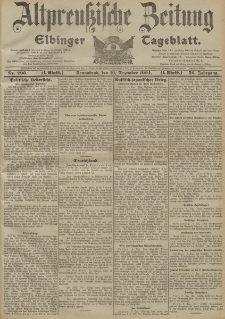 Altpreussische Zeitung, Nr. 290 Sonnabend 10 Dezember 1904, 56. Jahrgang