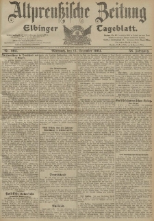 Altpreussische Zeitung, Nr. 293 Mittwoch 14 Dezember 1904, 56. Jahrgang
