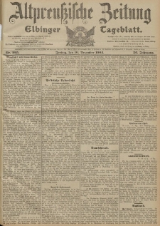Altpreussische Zeitung, Nr. 295 Freitag 16 Dezember 1904, 56. Jahrgang