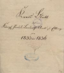 Kreis-Blatt des Königl. Preuß. Landraths-Amtes zu Elbing pro 1833 bis 1836