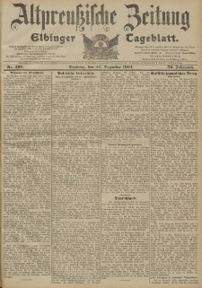 Altpreussische Zeitung, Nr. 298 Dienstag 20 Dezember 1904, 56. Jahrgang