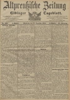 Altpreussische Zeitung, Nr. 299 Mittwoch 21 Dezember 1904, 56. Jahrgang