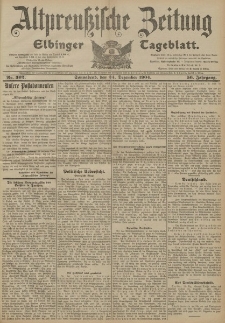 Altpreussische Zeitung, Nr. 302 Sonnabend 24 Dezember 1904, 56. Jahrgang