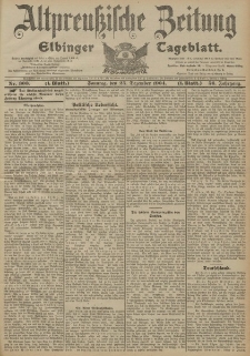 Altpreussische Zeitung, Nr. 303 Sonntag 25 Dezember 1904, 56. Jahrgang