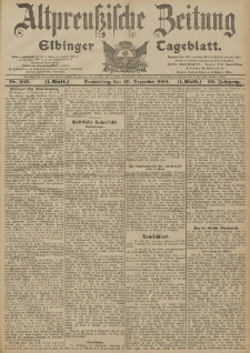 Altpreussische Zeitung, Nr. 305 Donnerstag 29 Dezember 1904, 56. Jahrgang