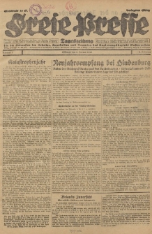 Freie Presse, Nr. 1 Mittwoch 2. Januar 1929 5. Jahrgang