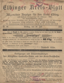 Kreis-Blatt des Königlich Preußischen Landraths-Amtes zu Elbing, Nr. 58 Freitag 20 Juli 1894