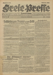 Freie Presse, Nr. 29 Montag 4. Februar 1929 5. Jahrgang