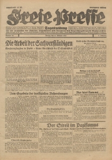 Freie Presse, Nr. 35 Montag 11. Februar 1929 5. Jahrgang