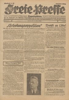 Freie Presse, Nr. 42 Dienstag 19. Februar 1929 5. Jahrgang