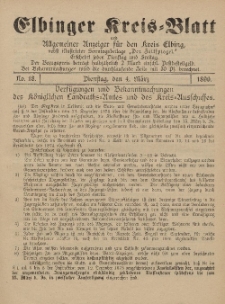 Kreis-Blatt des Königlich Preußischen Landraths-Amtes zu Elbing, Nr. 18 Dienstag 4 März 1890