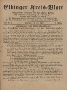 Kreis-Blatt des Königlich Preußischen Landraths-Amtes zu Elbing, Nr. 24 Freitag 28 März 1890