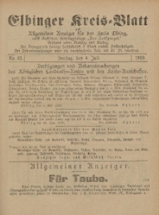 Kreis-Blatt des Königlich Preußischen Landraths-Amtes zu Elbing, Nr. 52 Freitag 4 Juli 1890