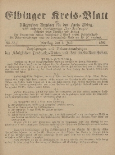 Kreis-Blatt des Königlich Preußischen Landraths-Amtes zu Elbing, Nr. 53 Dienstag 8 Juli 1890