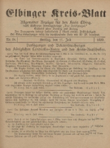 Kreis-Blatt des Königlich Preußischen Landraths-Amtes zu Elbing, Nr. 54 Freitag 11 Juli 1890