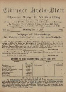 Kreis-Blatt des Königlich Preußischen Landraths-Amtes zu Elbing, Nr. 53 Dienstag 3 Juli 1900