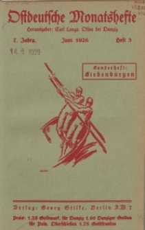 Ostdeutsche Monatshefte Nr. 3, Juni 1926, 7 Jahrgang
