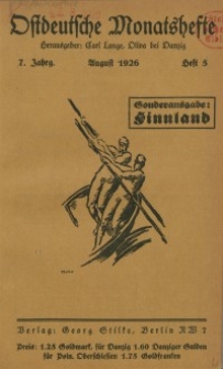Ostdeutsche Monatshefte Nr. 5, August 1926, 7 Jahrgang