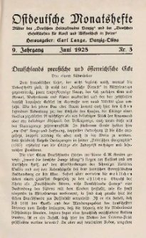Ostdeutsche Monatshefte Nr. 3, Juni 1928, 9 Jahrgang