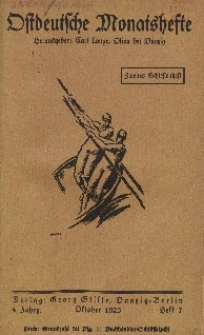 Ostdeutsche Monatshefte Nr. 7, Oktober 1923, 4 Jahrgang