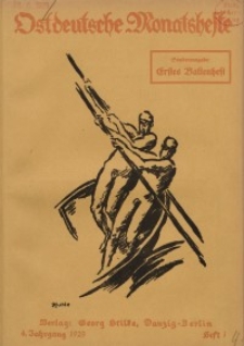 Ostdeutsche Monatshefte Nr. 1, April 1923, 4 Jahrgang