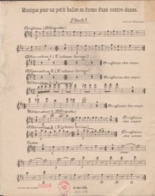 Musique pour petit ballet en forme d&rsquo;une contre-danse : l