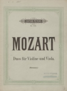 Duos für Violine und Viola: Trio für Violine, Viola und Violoncell: Violine