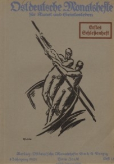 Ostdeutsche Monatshefte Nr. 12, März 1921, 1 Jahrgang