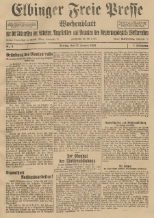 Freie Presse, Nr. 3 Freitag 22. Januar 1926 2. Jahrgang