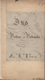 Duo. Op. 2. Violino et Violoncello
