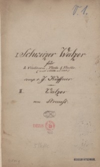 Schweizer Walzer : Violino I