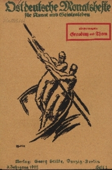 Ostdeutsche Monatshefte Nr. 1, April 1922, 3 Jahrgang