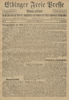 Freie Presse, Nr. 11 Freitag 19. März 1926 2. Jahrgang